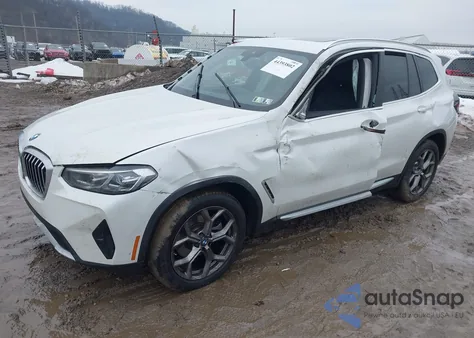 2022 BMW X3 xDrive30I из США, поврежденный, VIN 5UX53DP05N9M26195